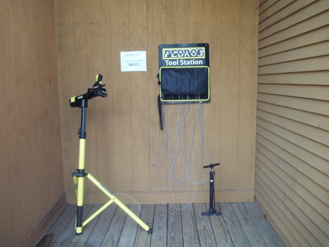 Bicycle Repair stand and tool kit donated by Pedros