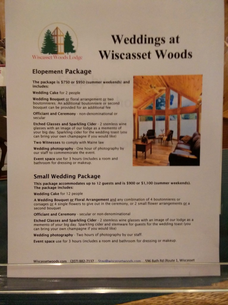 Our elopement and small wedding package is an affordable and stress-free way to tie the knot. Consider getting married at Wiscasset Woods Lodge in Midcoast Maine.