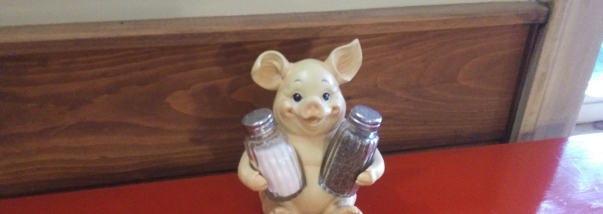 Pig salt and pepper shaker holder